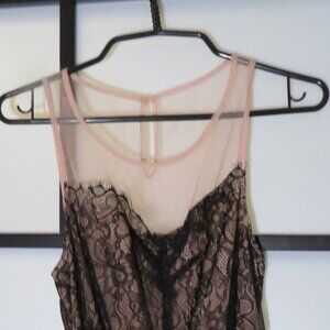 Pink and black lace dress by Pins & Needles